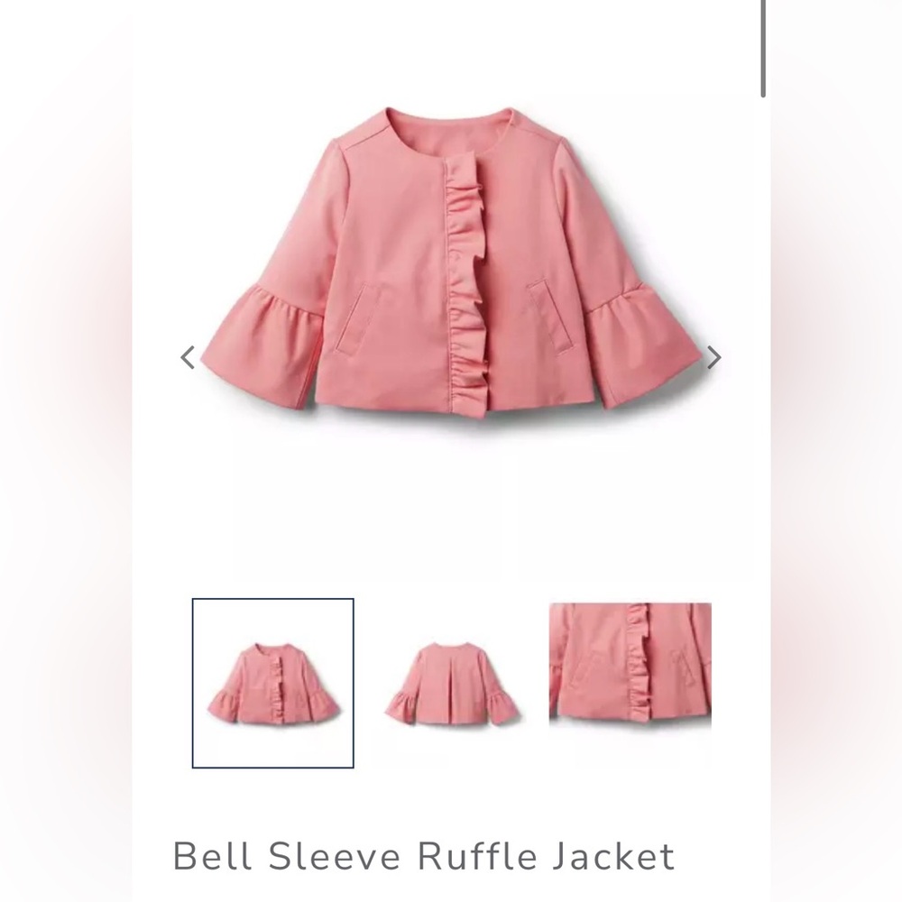 Janie and Jack Pink Bell Sleeve Ruffle Jacket, 7